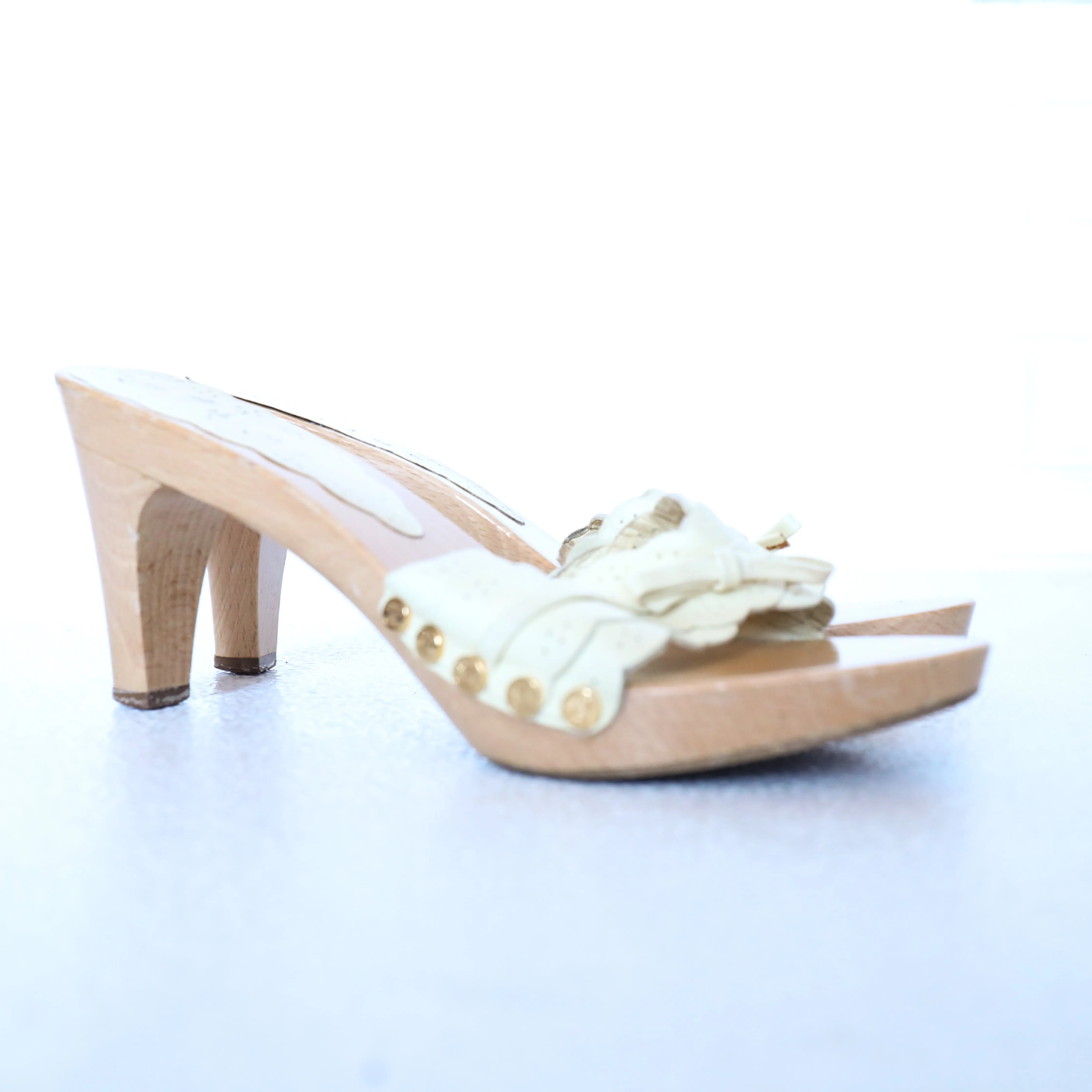 Celine Patent Leather Pale Yellow Mule Sandal