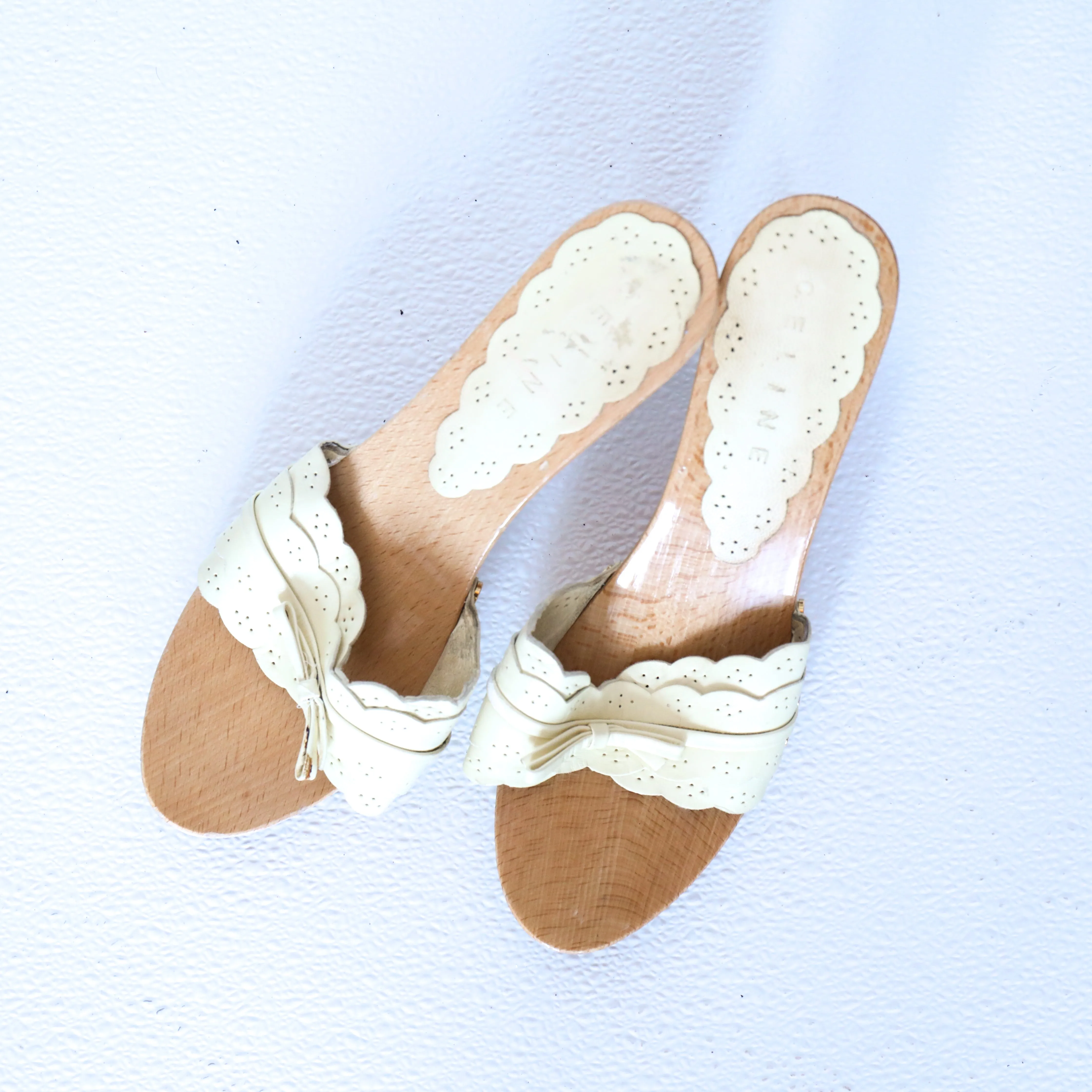 Celine Patent Leather Pale Yellow Mule Sandal