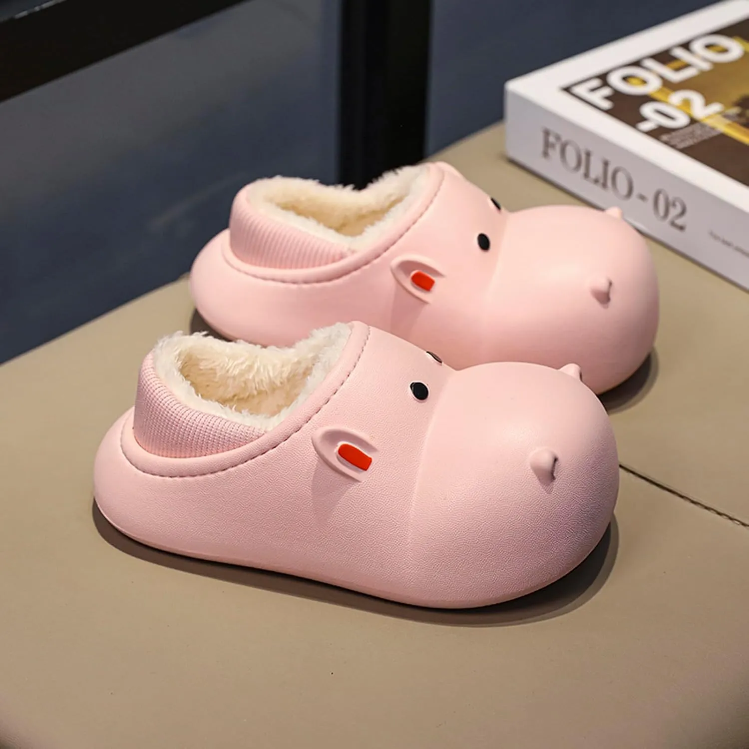 CERYTHRINA Little Kids Lined Clogs Girls Boys Slide Lightweight Garden Shoes Slip-on Cotton Slippers