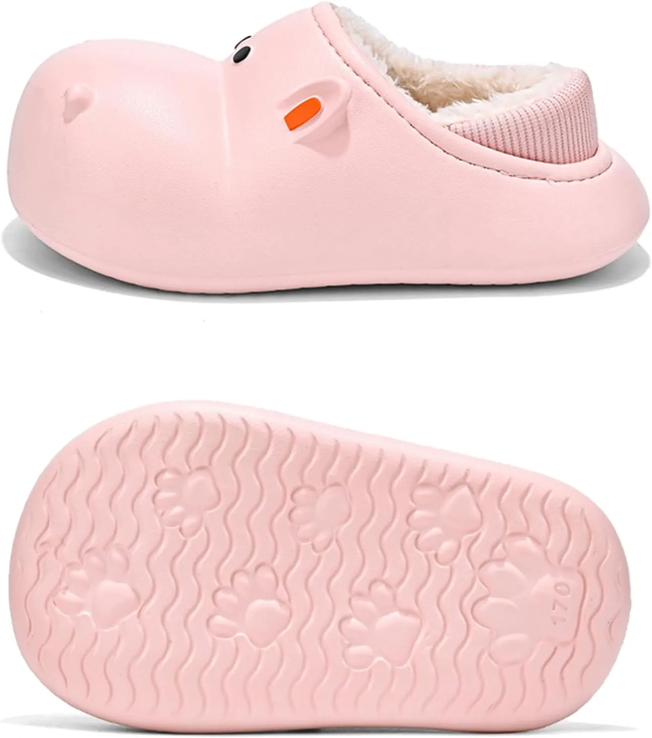 CERYTHRINA Little Kids Lined Clogs Girls Boys Slide Lightweight Garden Shoes Slip-on Cotton Slippers