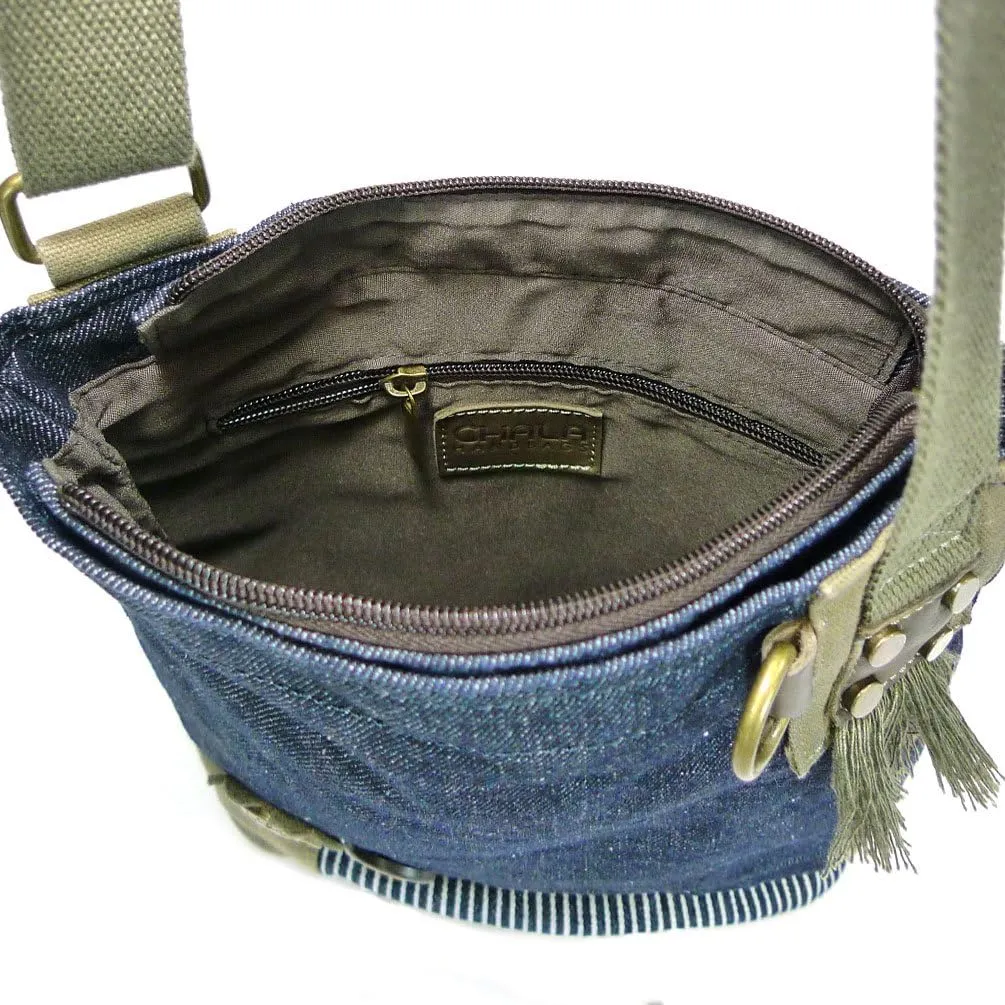 Chala Canvas Crossbody Messenger handBags with Keyfob/Coin Purse- (Boston Terrier)