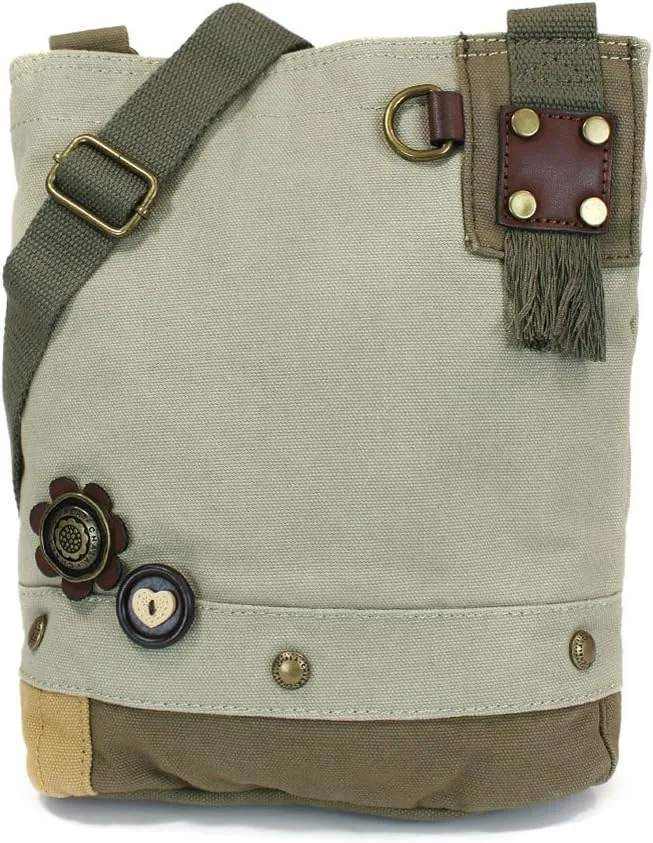 Chala Canvas Crossbody Messenger handBags with Keyfob/Coin Purse- (Boston Terrier)