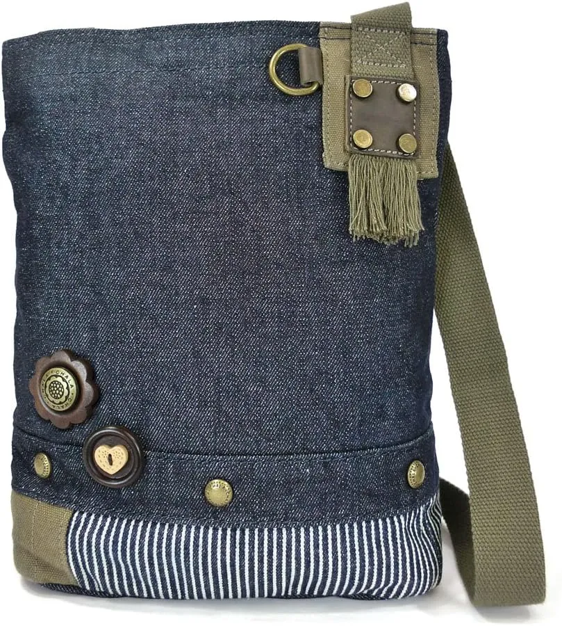 Chala Canvas Crossbody Messenger handBags with Keyfob/Coin Purse- (Boston Terrier)
