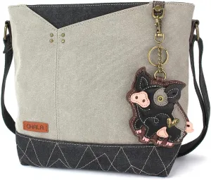 CHALA Prism Crossbody - Black Spotted Pig - Gray