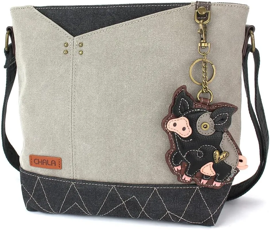 CHALA Prism Crossbody - Black Spotted Pig - Gray