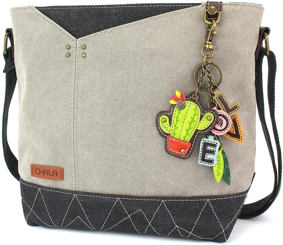 CHALA Prism Crossbody - Charming Charms Cactus LOVE - Gray