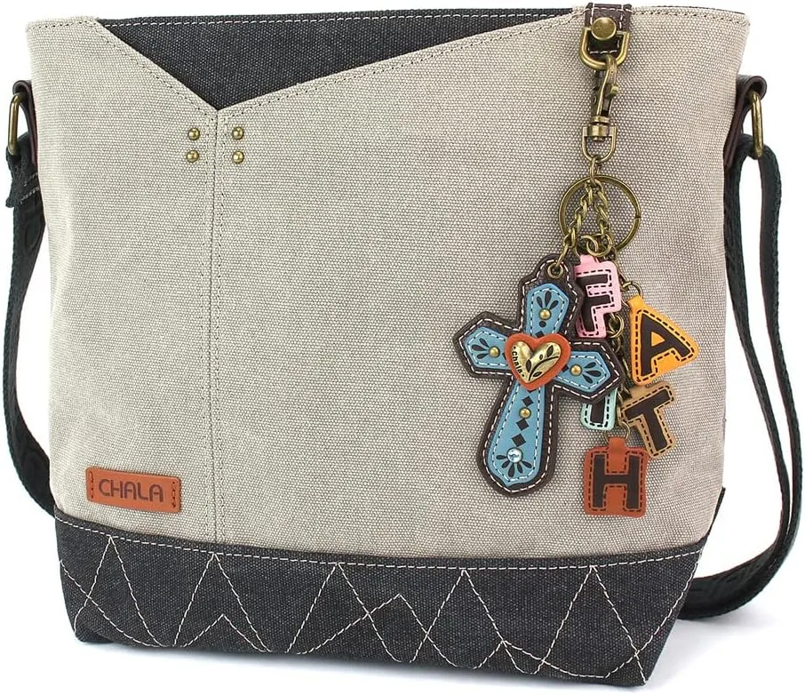 CHALA Prism Crossbody - Charming Charms Cross FAITH - Gray
