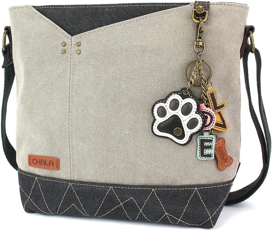 CHALA Prism Crossbody - Charming Charms Paw LOVE - Gray