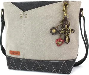 CHALA Prism Crossbody - Metal Charming Cross - Gray