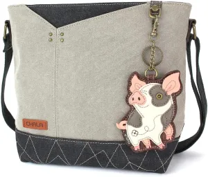 CHALA Prism Crossbody - Pink Spotted Pig - Gray