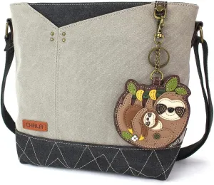CHALA Prism Crossbody - Sloth Family - Gray
