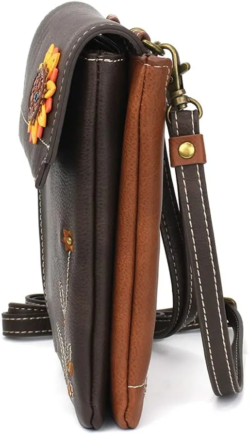 CHALA RFID Criss Crossbody Cell Phone Purse - Women Faux Leather Xbody Handbag with Adjustable Strap