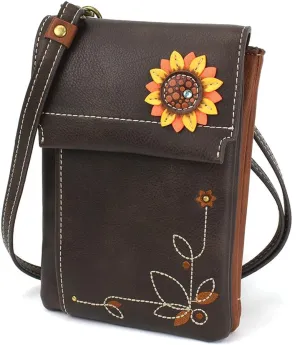 CHALA RFID Criss Crossbody Cell Phone Purse - Women Faux Leather Xbody Handbag with Adjustable Strap
