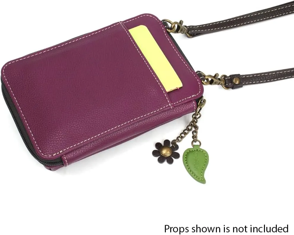 CHALA Wallet Crossbody Cell Phone Purse - Women Faux Leather Multicolor Handbag with Adjustable Strap