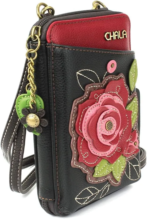 CHALA Wallet Crossbody Cell Phone Purse - Women Faux Leather Multicolor Handbag with Adjustable Strap