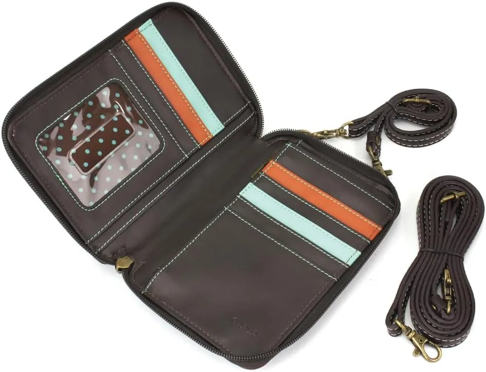 CHALA Wallet Crossbody Cell Phone Purse - Women Faux Leather Multicolor Handbag with Adjustable Strap