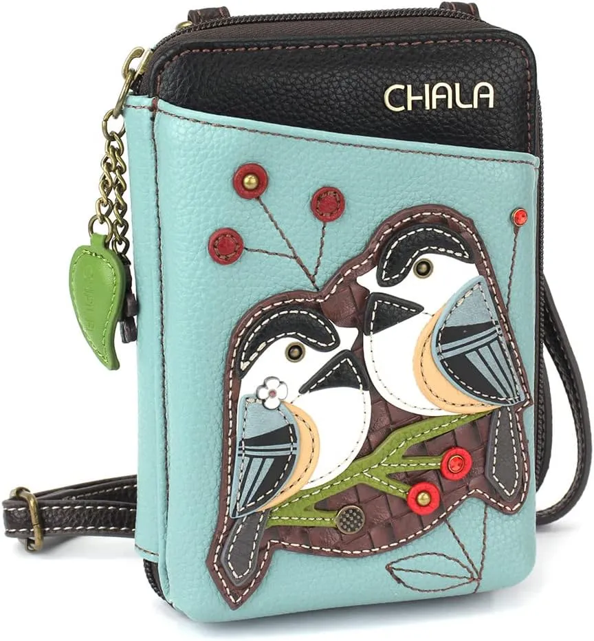 CHALA Wallet Crossbody Cell Phone Purse - Women Faux Leather Multicolor Handbag with Adjustable Strap
