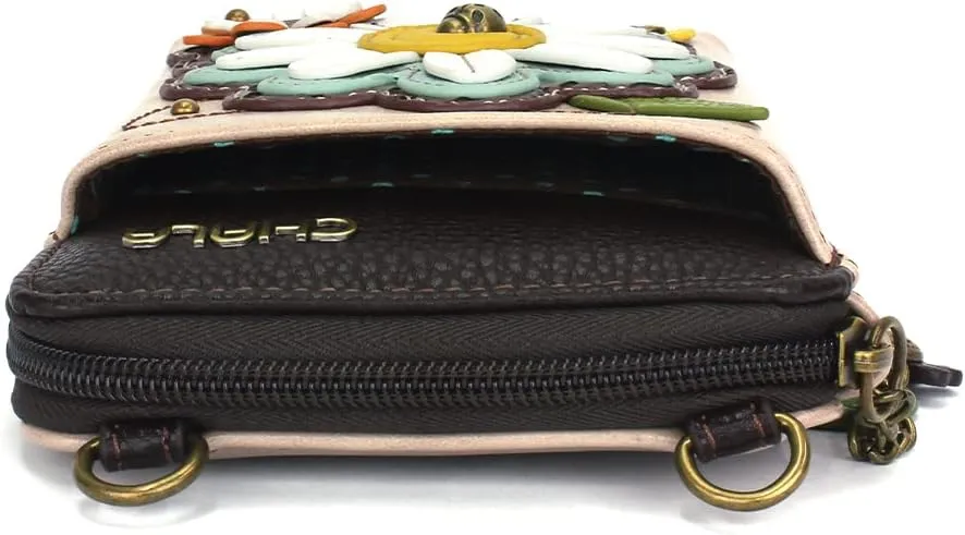 CHALA Wallet Crossbody Cell Phone Purse - Women Faux Leather Multicolor Handbag with Adjustable Strap