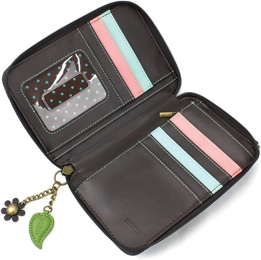 CHALA Wallet Crossbody Cell Phone Purse - Women Faux Leather Multicolor Handbag with Adjustable Strap