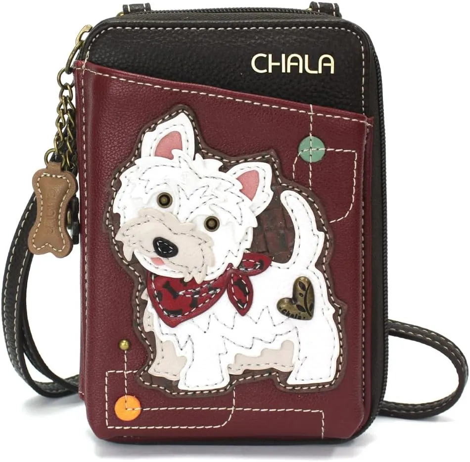 CHALA Wallet Crossbody Cell Phone Purse - Women Faux Leather Multicolor Handbag with Adjustable Strap