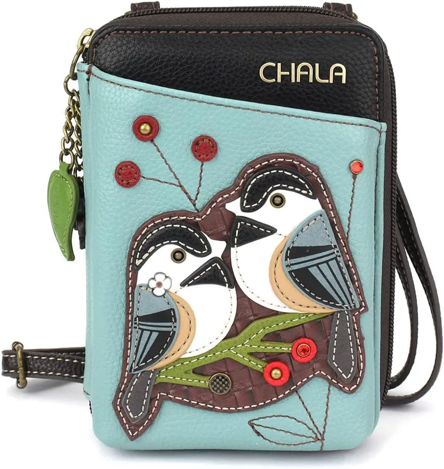 CHALA Wallet Crossbody Cell Phone Purse - Women Faux Leather Multicolor Handbag with Adjustable Strap