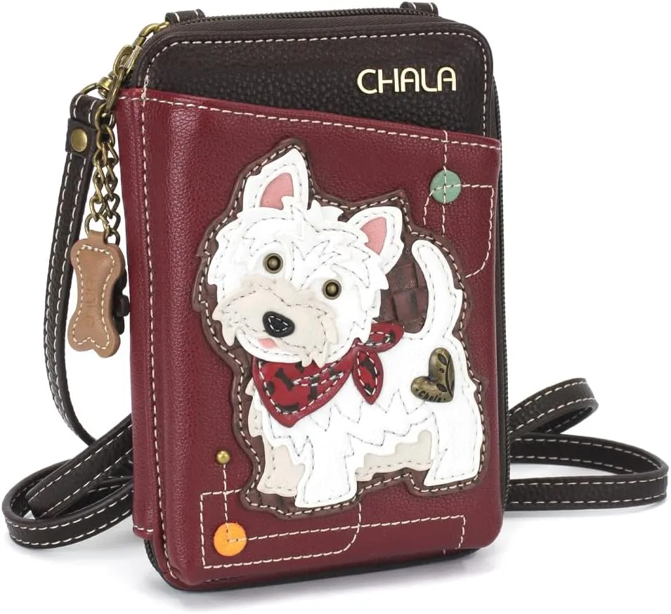 CHALA Wallet Crossbody Cell Phone Purse - Women Faux Leather Multicolor Handbag with Adjustable Strap