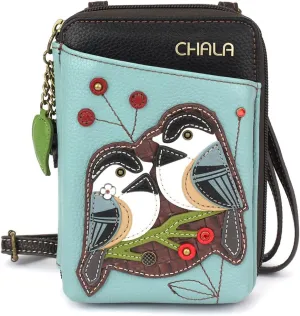 CHALA Wallet Crossbody Cell Phone Purse - Women Faux Leather Multicolor Handbag with Adjustable Strap