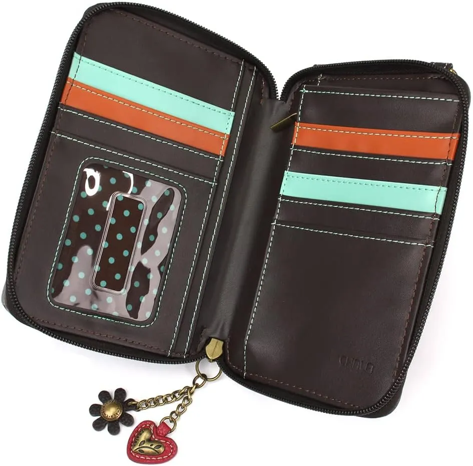 CHALA Wallet Crossbody Cell Phone Purse - Women Faux Leather Multicolor Handbag with Adjustable Strap
