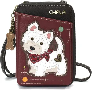 CHALA Wallet Crossbody Cell Phone Purse - Women Faux Leather Multicolor Handbag with Adjustable Strap