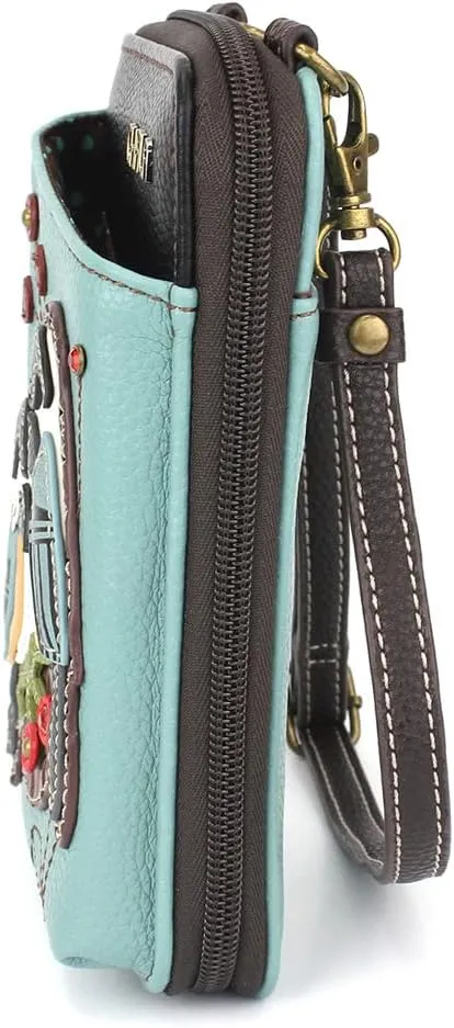 CHALA Wallet Crossbody Cell Phone Purse - Women Faux Leather Multicolor Handbag with Adjustable Strap