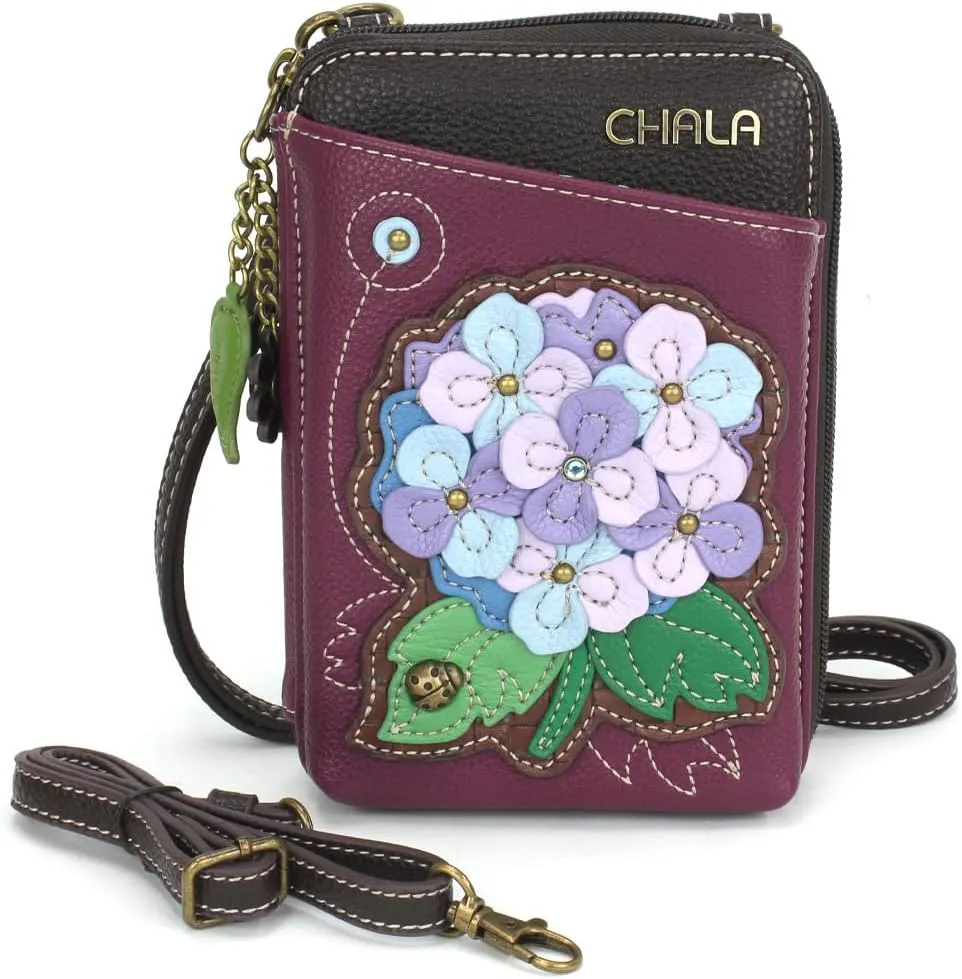 CHALA Wallet Crossbody Cell Phone Purse - Women Faux Leather Multicolor Handbag with Adjustable Strap