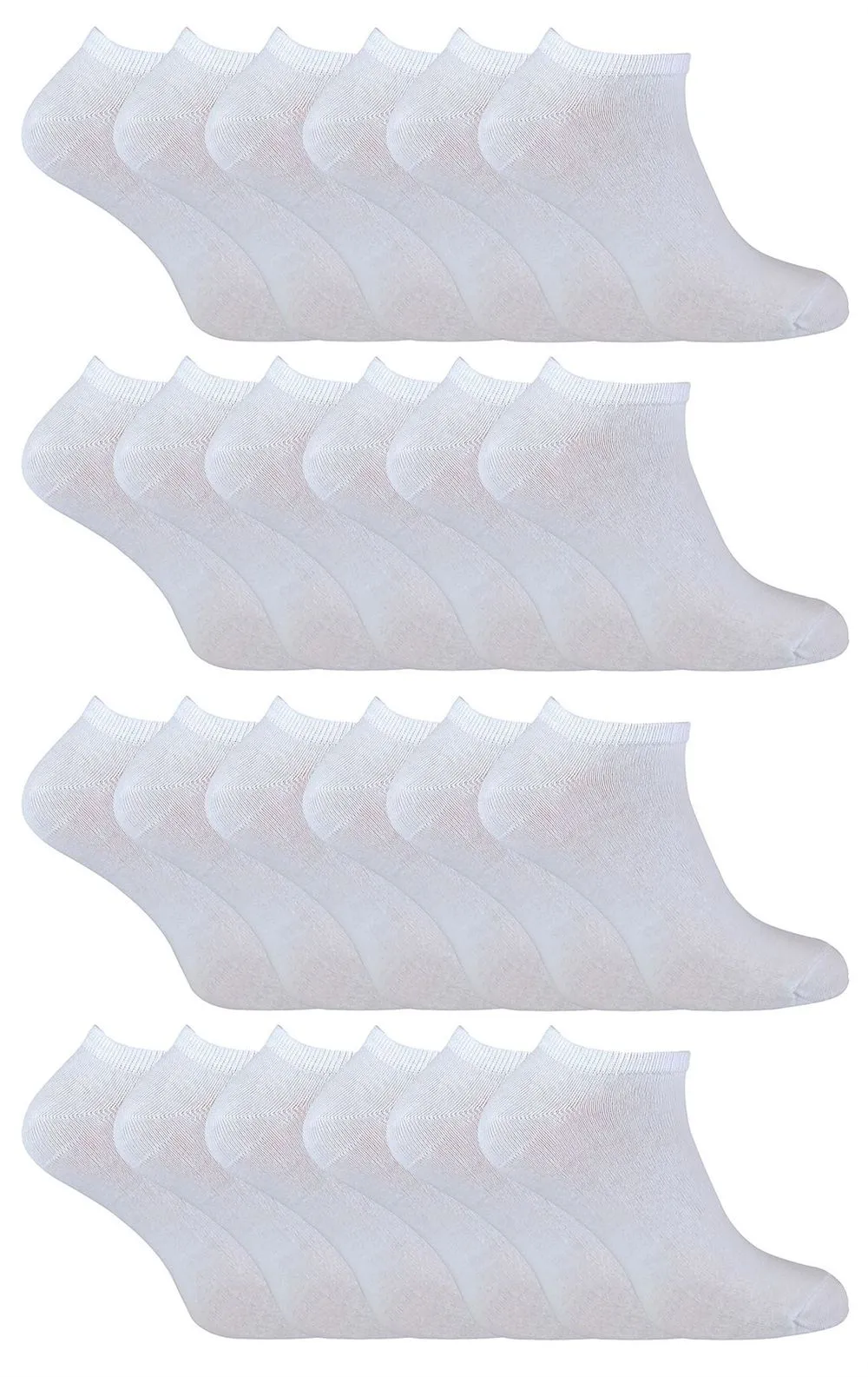 Cihat 24 Pack Cotton Trainer Socks