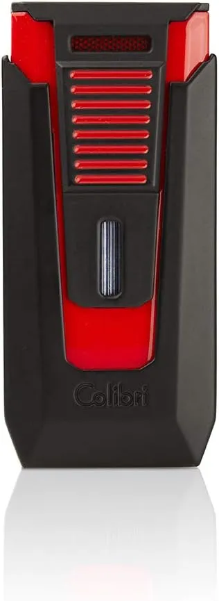 Colibri Slide Double-Jet Lighter, Black   Red