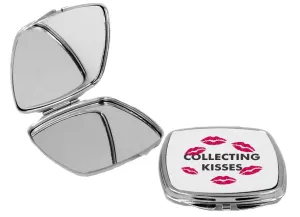 Collecting Kisses - Square Compact Mirror Personal Mirror