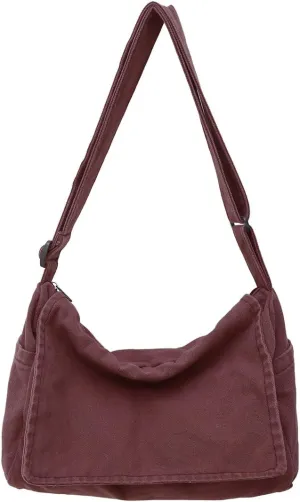 Collsants Messenger Bag for Women Men Satchel Bag Canvas Crossbody Shoulder Bag Casual Sling Bag