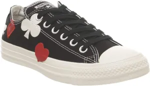 Converse Women's CTAS Ox Vintage Black/White Sneaker (11, Black/Red Enamel/Egret, Numeric_11)