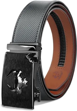 Cowboy Belt for Men Leather Ratchet Dress Belts for Jeans Adjustable Belt for Men