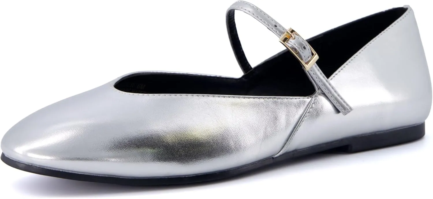 CUSHIONAIRE Women's Amour Mary Jane Flat with  Memory Foam, Wide Widths Available