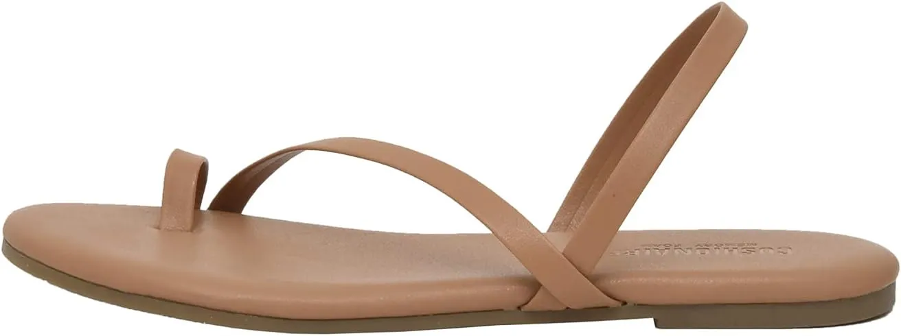 CUSHIONAIRE Women's Catalina toe ring Sandal with Memory Foam