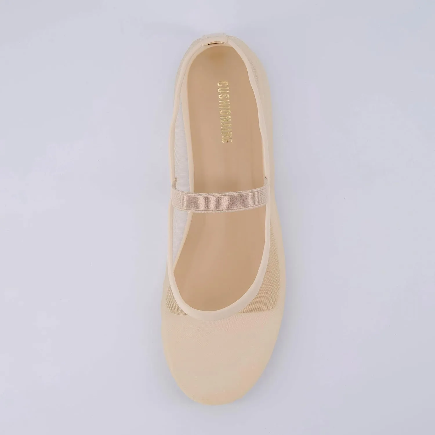 CUSHIONAIRE Women's Echo mesh Bow Flat with  Memory Foam and Wide Widths Available