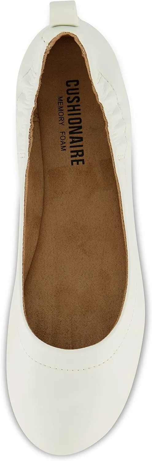CUSHIONAIRE Women's Misty Comfort Flat with  Memory Foam, Wide Widths Available