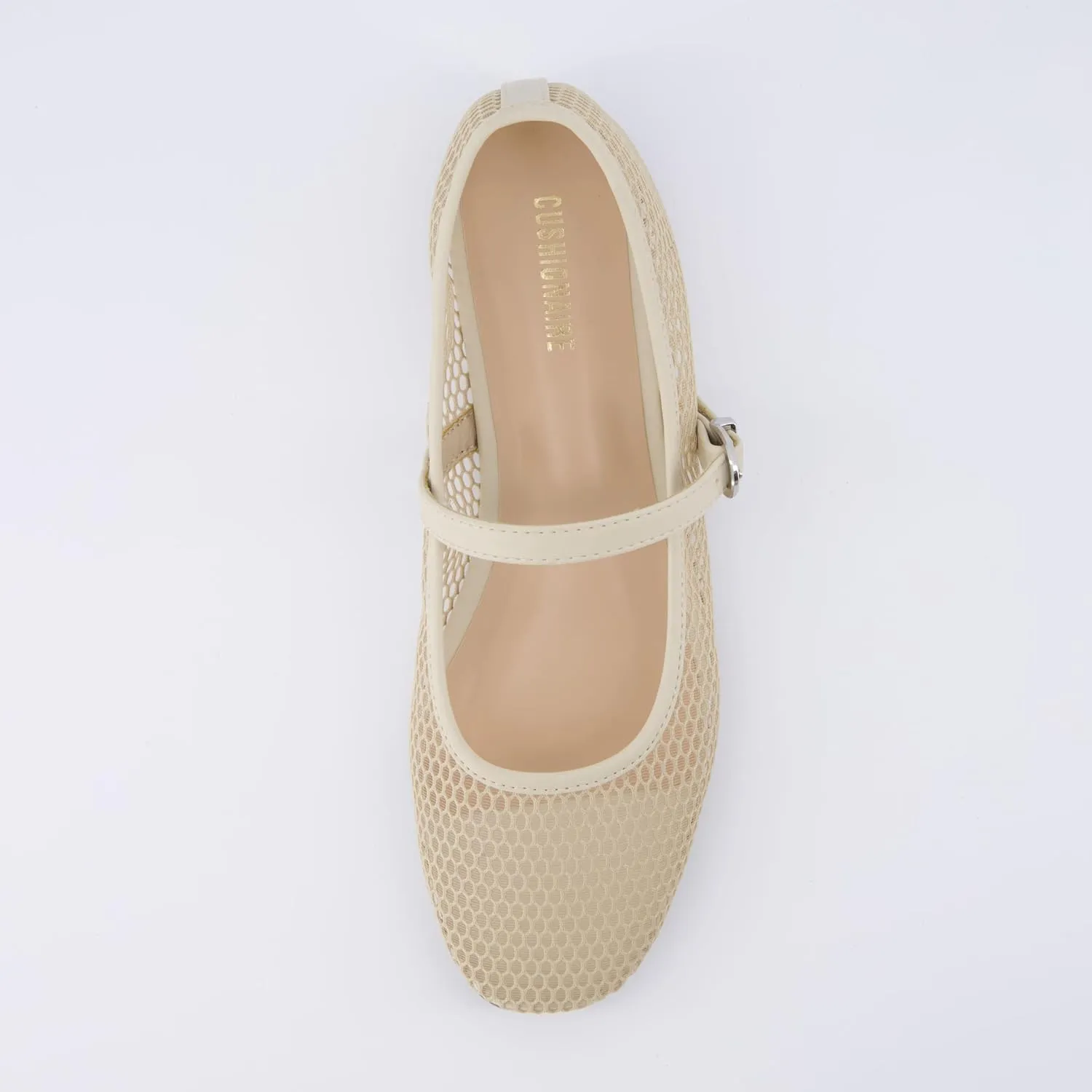 CUSHIONAIRE Women's Muse Mesh Flat  Memory Foam and Wide Widths Available