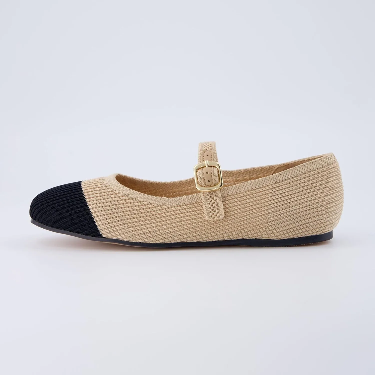 CUSHIONAIRE Women's Petal Mary Jane Knit Flat with  Memory Foam and Wide Widths Available
