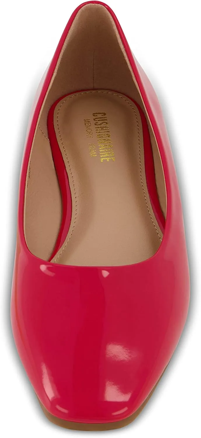 CUSHIONAIRE Women's Skipper Flat with  Memory Foam, Wide Widths Available