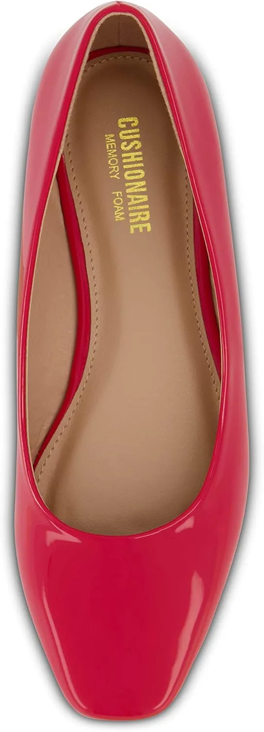 CUSHIONAIRE Women's Skipper Flat with  Memory Foam, Wide Widths Available