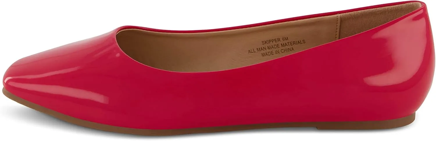 CUSHIONAIRE Women's Skipper Flat with  Memory Foam, Wide Widths Available