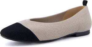 CUSHIONAIRE Women's Splendor Knit Flat with  Memory Foam, Wide Widths Available
