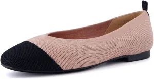 CUSHIONAIRE Women's Splendor Knit Flat with  Memory Foam, Wide Widths Available