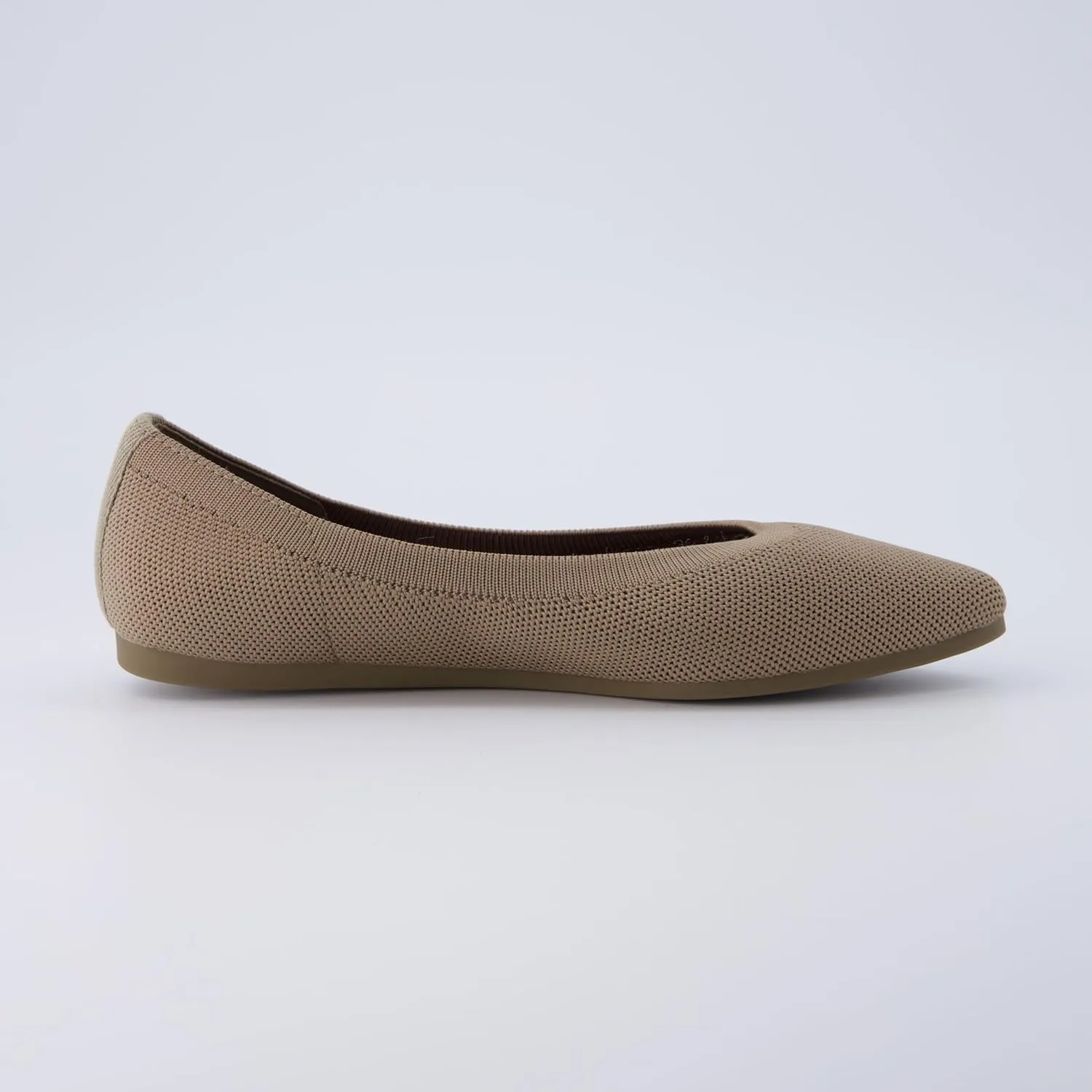 CUSHIONAIRE Women's Surrey Knit Flat with  Memory Foam, Wide Widths Available