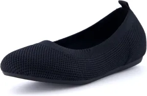 CUSHIONAIRE Women's Whiz Hidden Wedge Knit Flat with  Memory Foam and Wide Widths Available